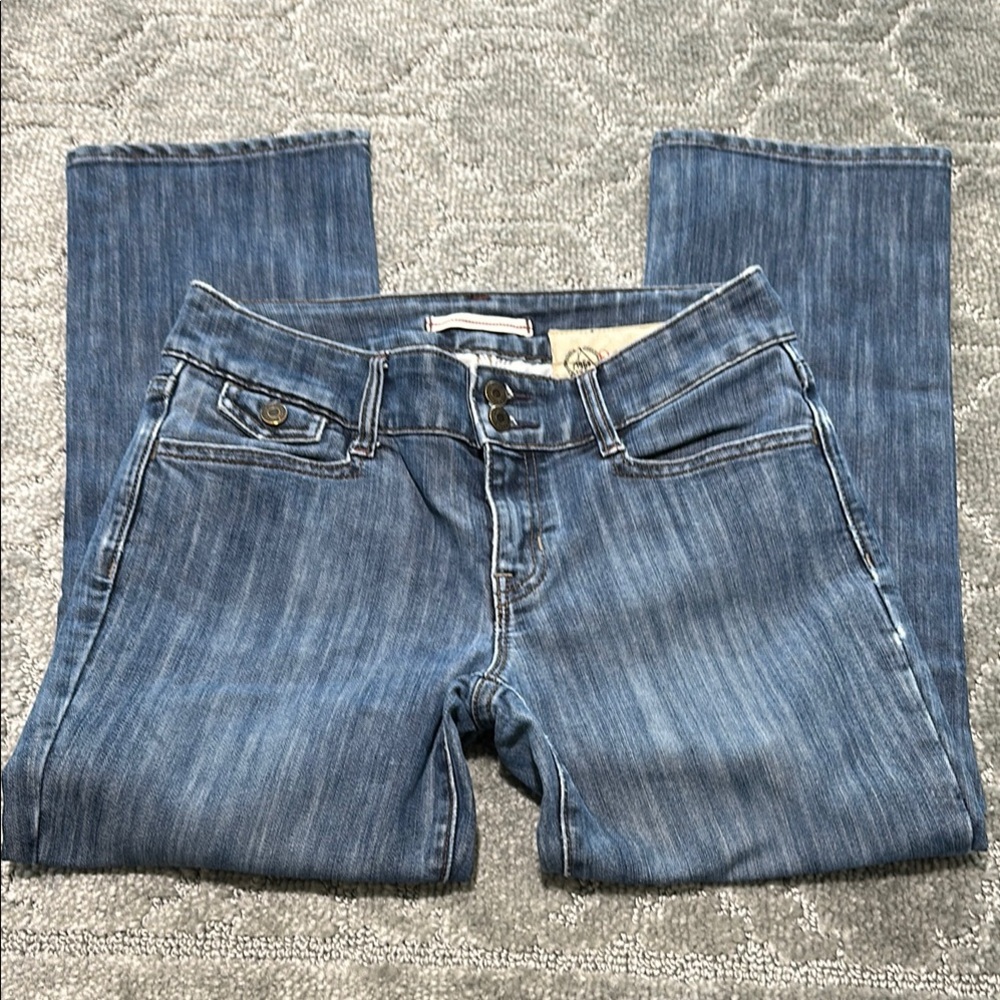 GAP Blue Ankle Cropped Jeans with Medium Wash Women’s Size 4